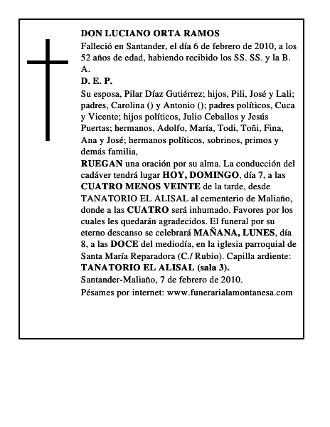 DON LUCIANO ORTA RAMOS