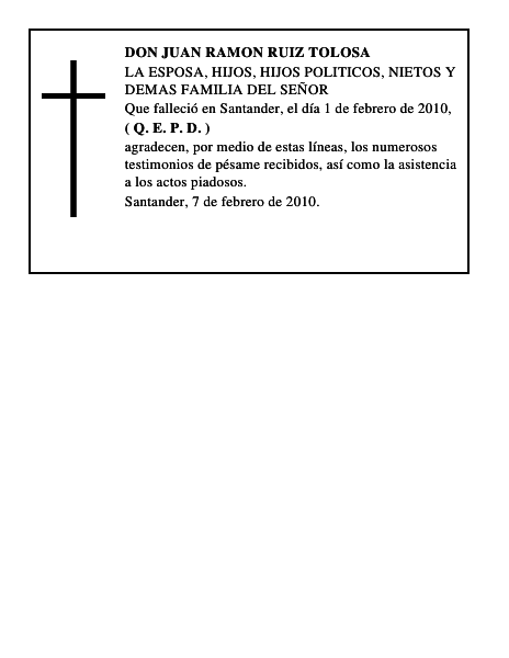 DON JUAN RAMON RUIZ TOLOSA