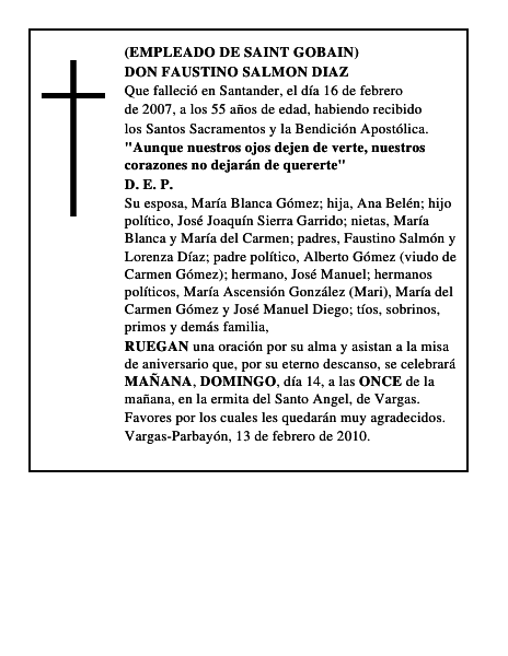 DON FAUSTINO SALMON DIAZ