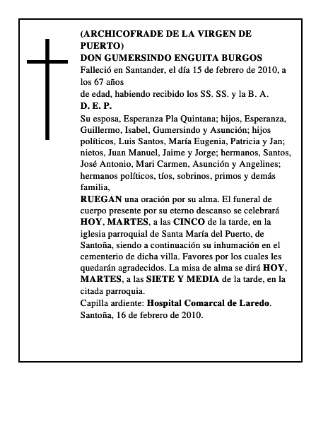 DON GUMERSINDO ENGUITA BURGOS