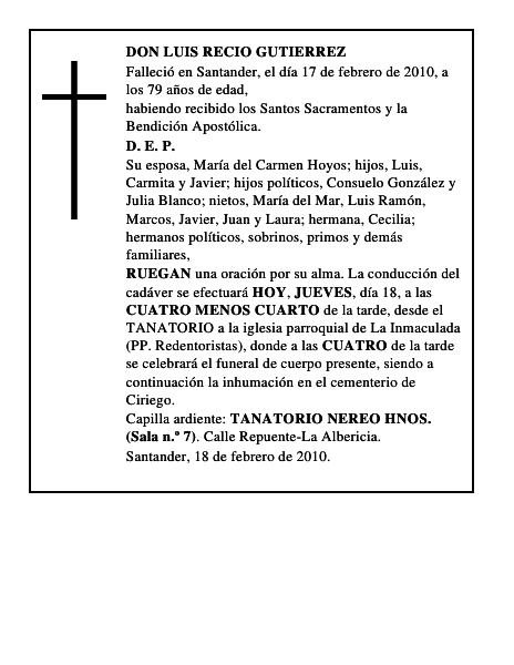 DON LUIS RECIO GUTIERREZ