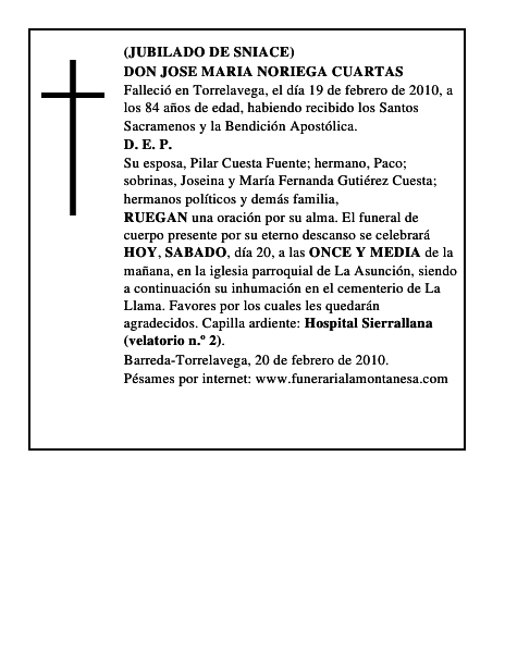 DON JOSE MARIA NORIEGA CUARTAS