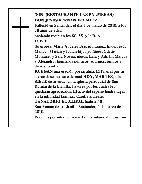DON JESUS FERNANDEZ MIER