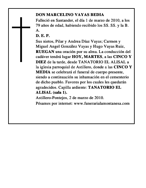 DON MARCELINO VAYAS BEDIA