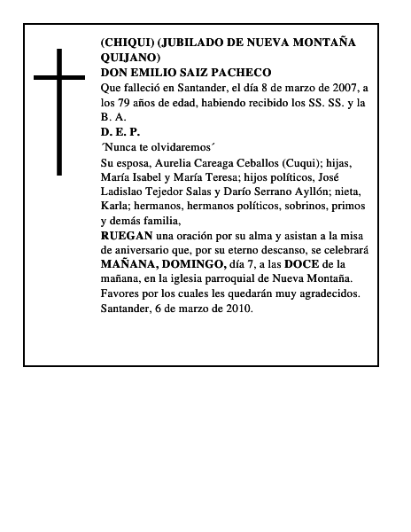 DON EMILIO SAIZ PACHECO