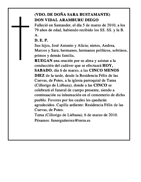 DON VIDAL ARAMBURU DIEGO