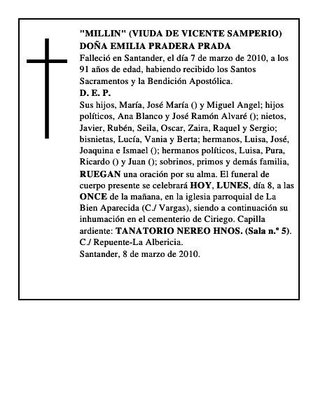 DOÑA EMILIA PRADERA PRADA