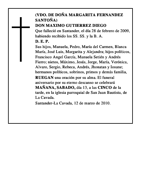 DON MAXIMO GUTIERREZ DIEGO