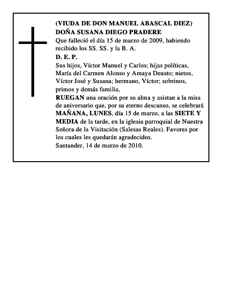 DOÑA SUSANA DIEGO PRADERE