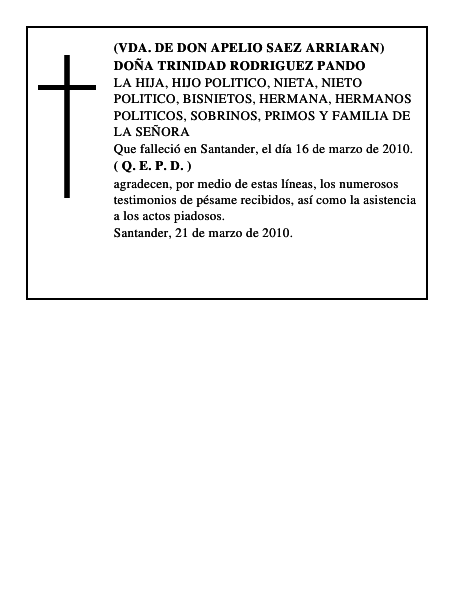 DOÑA TRINIDAD RODRIGUEZ PANDO