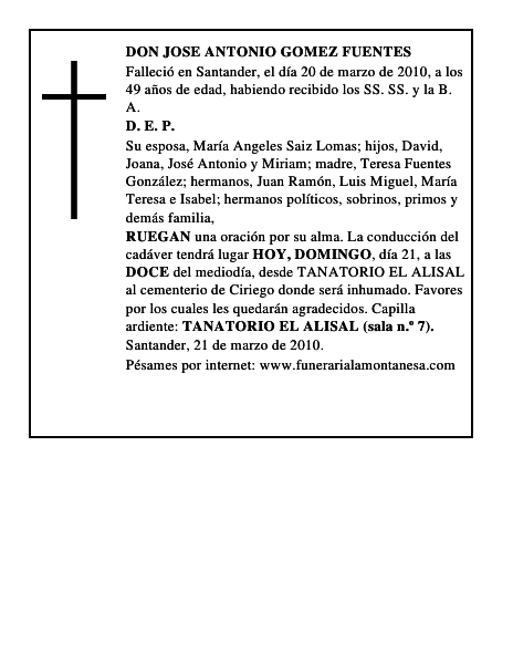 DON JOSE ANTONIO GOMEZ FUENTES