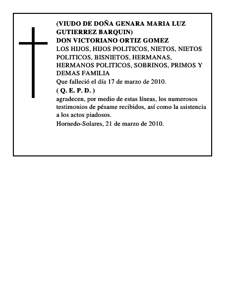 DON VICTORIANO ORTIZ GOMEZ