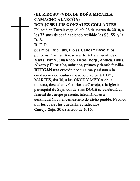 DON JOSE LUIS GONZALEZ COLLANTES