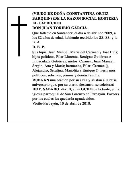 DON JUAN TORIBIO GARCIA