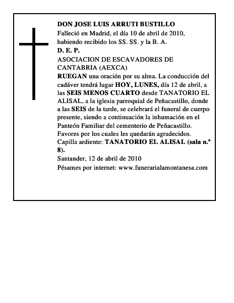 DON JOSE LUIS ARRUTI BUSTILLO