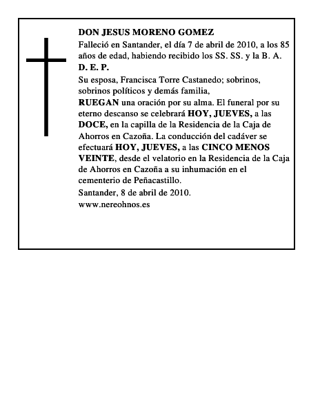 DON JESUS MORENO GOMEZ