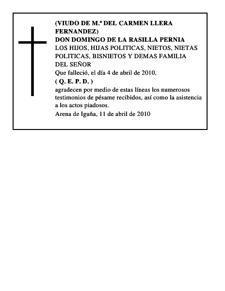 DON DOMINGO DE LA RASILLA PERNIA