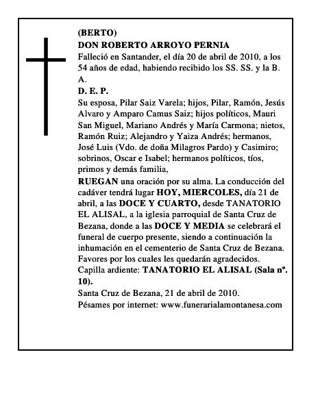 DON ROBERTO ARROYO PERNIA