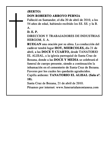 DON ROBERTO ARROYO PERNIA