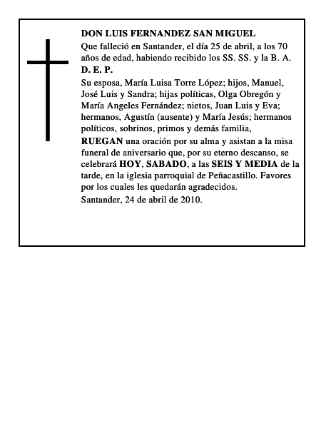 DON LUIS FERNANDEZ SAN MIGUEL