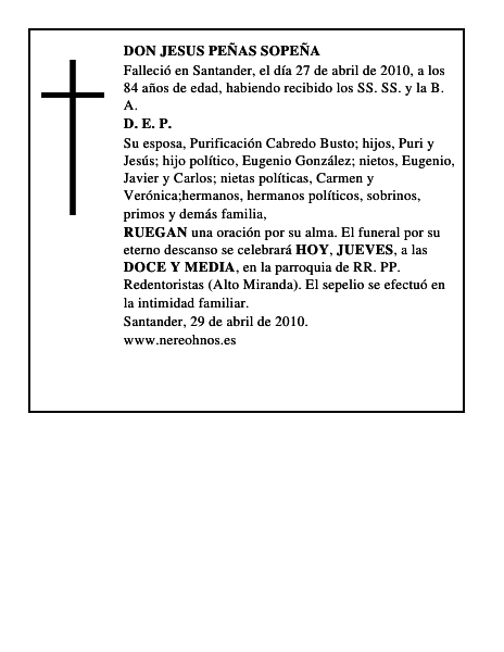 DON JESUS PEÑAS SOPEÑA