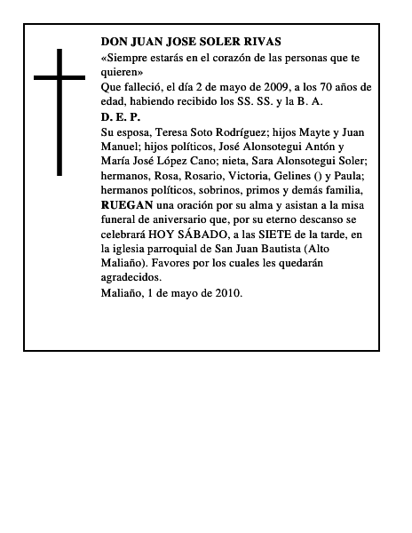 DON JUAN JOSE SOLER RIVAS