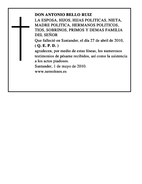 DON ANTONIO BELLO RUIZ