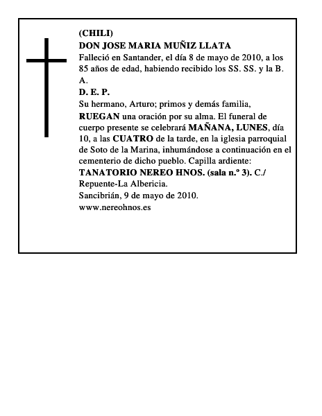 DON JOSE MARIA MUÑIZ LLATA
