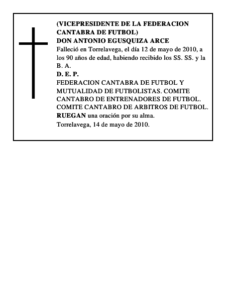 DON ANTONIO EGUSQUIZA ARCE