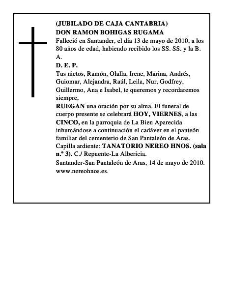 DON RAMON BOHIGAS RUGAMA