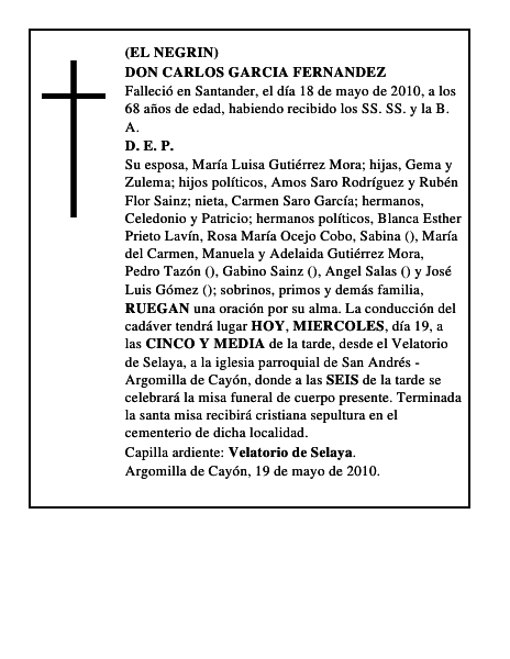 DON CARLOS GARCIA FERNANDEZ