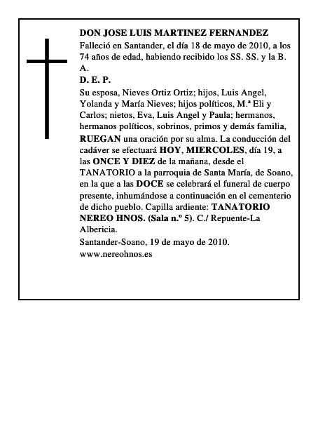 DON JOSE LUIS MARTINEZ FERNANDEZ