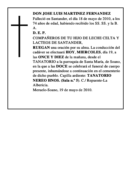 DON JOSE LUIS MARTINEZ FERNANDEZ