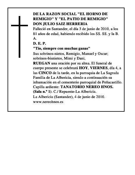 DON JULIO SAIZ HERRERIA