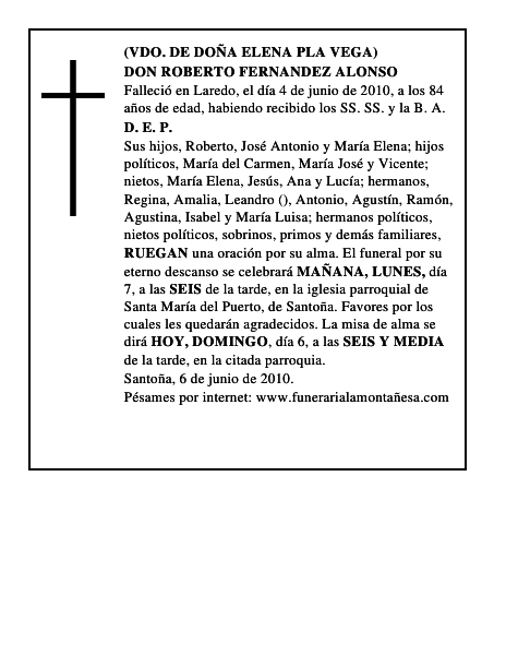 DON ROBERTO FERNANDEZ ALONSO