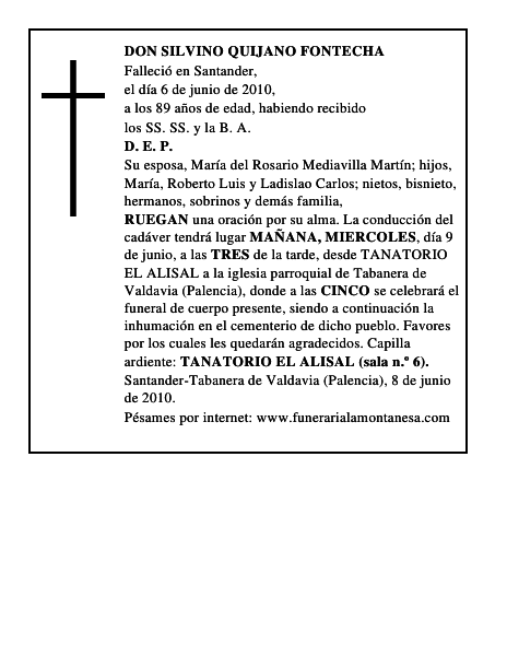 DON SILVINO QUIJANO FONTECHA