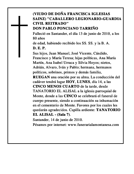 DON PABLO PONCIANO TARRIÑO