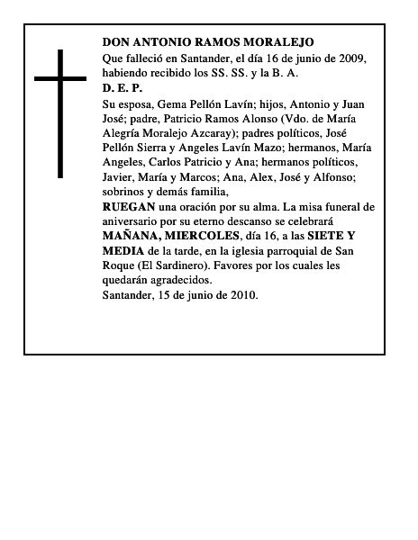 DON ANTONIO RAMOS MORALEJO