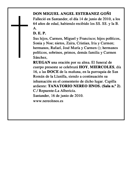 DON MIGUEL ANGEL ESTEBANEZ GOÑI