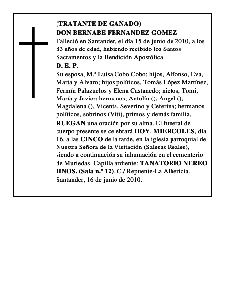 DON BERNABE FERNANDEZ GOMEZ
