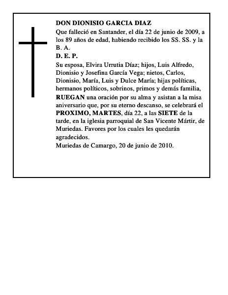 DON DIONISIO GARCIA DIAZ