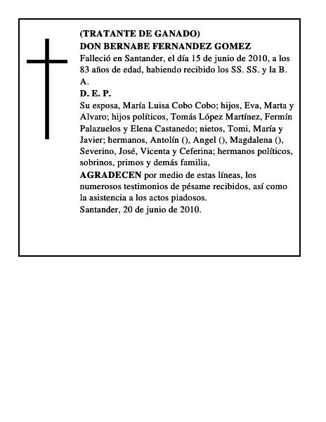 DON BERNABE FERNANDEZ GOMEZ