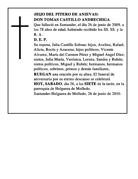 DON TOMAS CASTILLO ANDRECHIGA