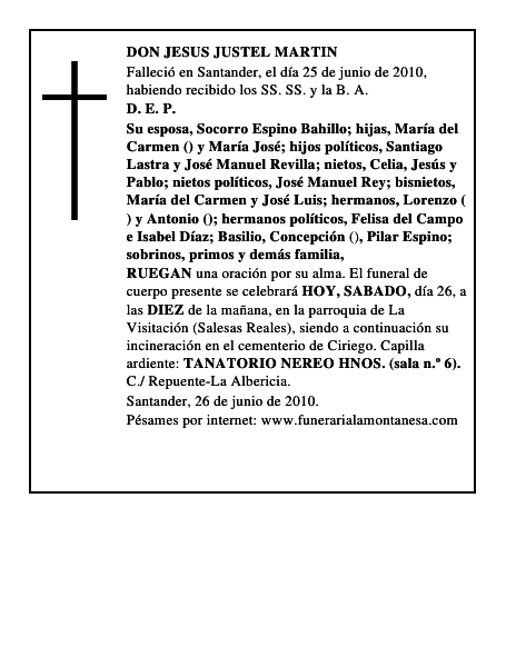 DON JESUS JUSTEL MARTIN