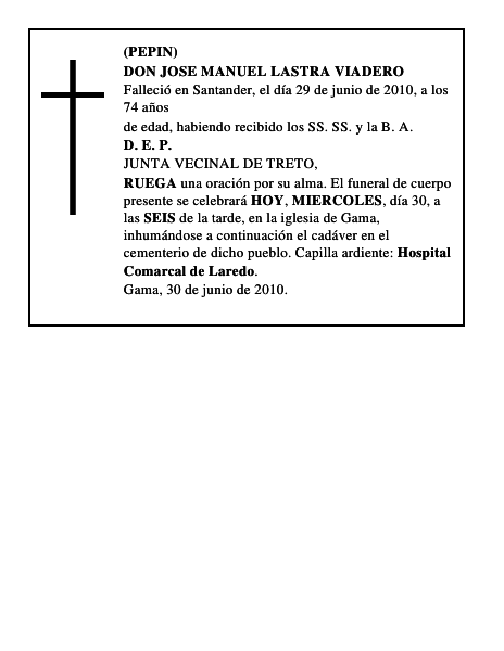 DON JOSE MANUEL LASTRA VIADERO