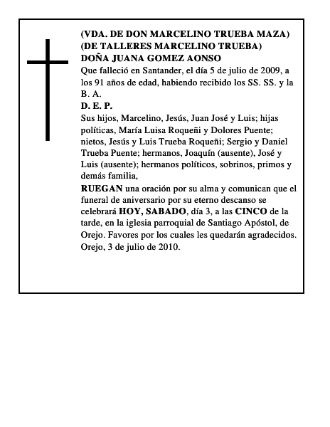 DOÑA JUANA GOMEZ AONSO