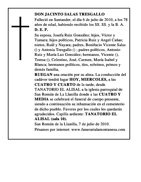 DON JACINTO SALAS TRESGALLO