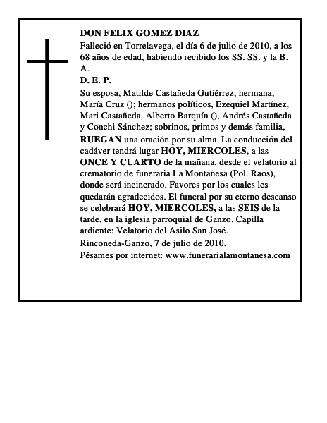 DON FELIX GOMEZ DIAZ