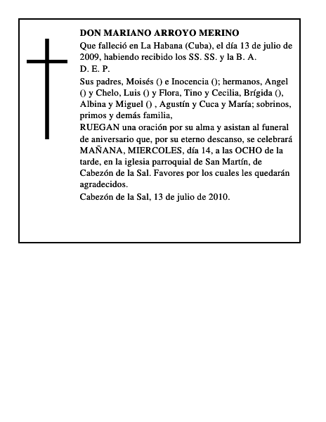 DON MARIANO ARROYO MERINO