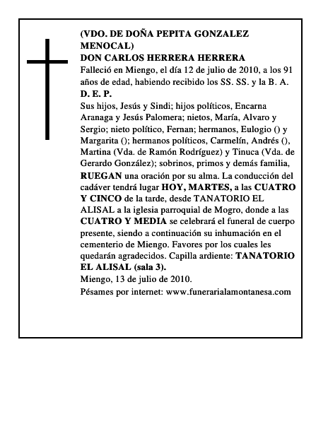 DON CARLOS HERRERA HERRERA